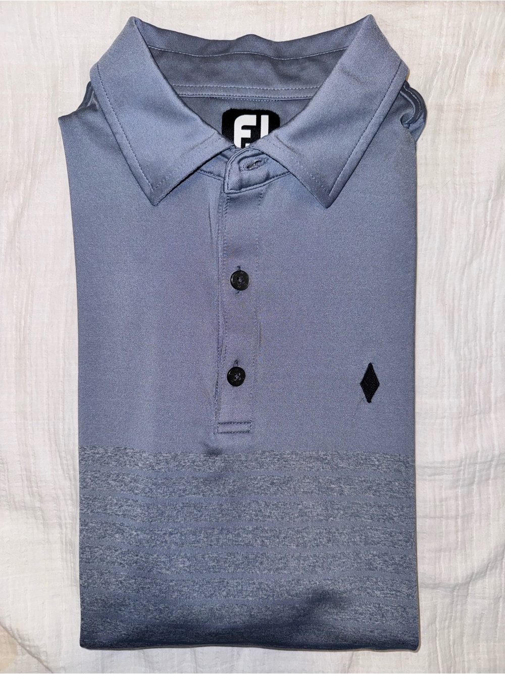 FootJoy Deco Diamond Lisle Golf Polo Blue Medium
